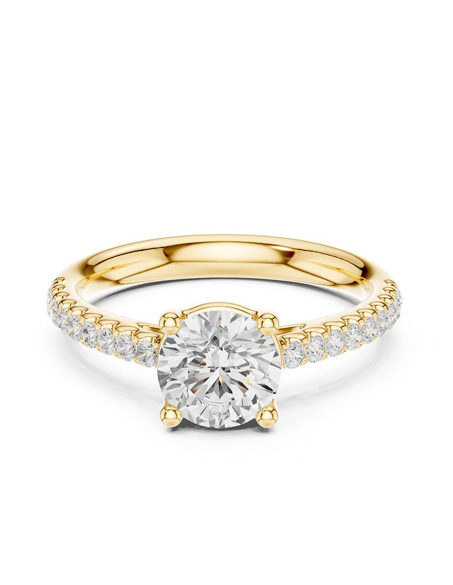 Anillo de compromiso - piedras laterales - AMORE258-RD-LG