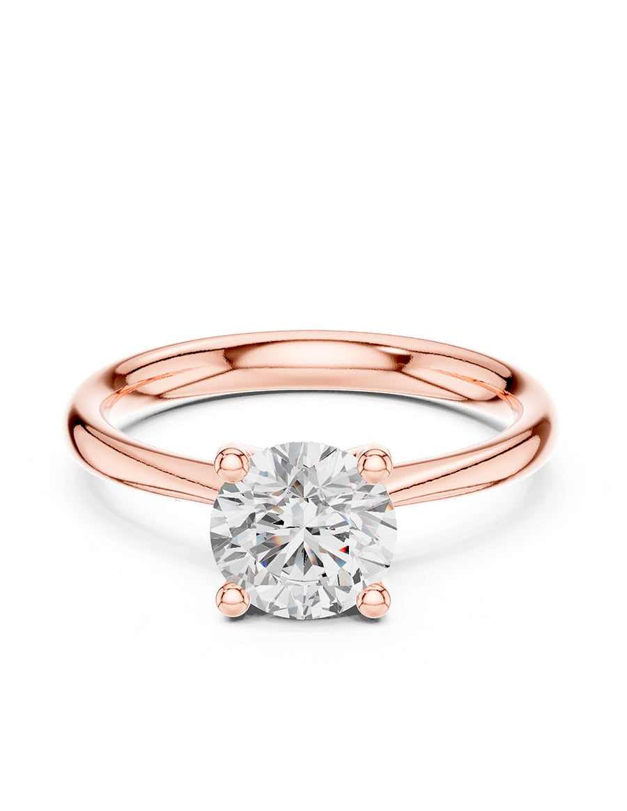 Anillo de Compromiso - solitario - AMORE26-RD-CZ
