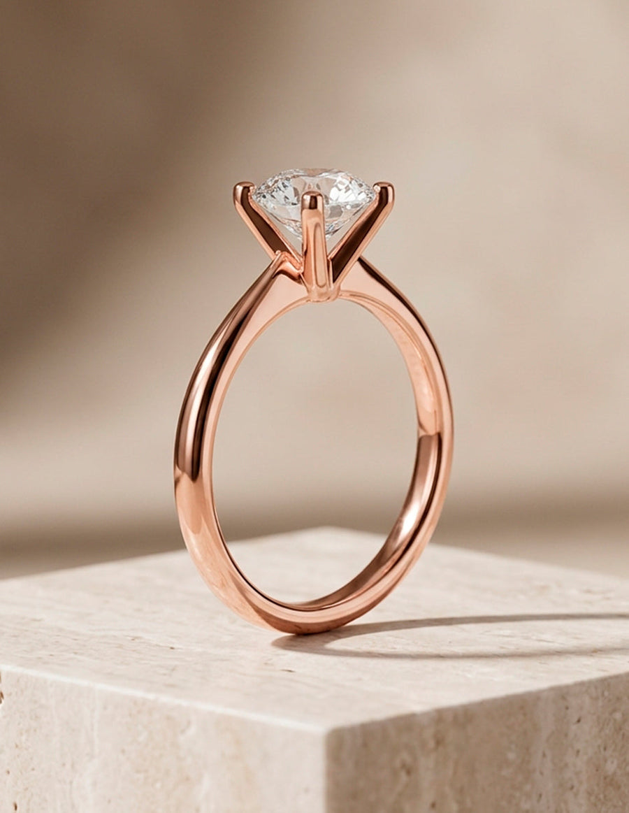 Anillo de Compromiso - solitario - AMORE26-RD-CZ