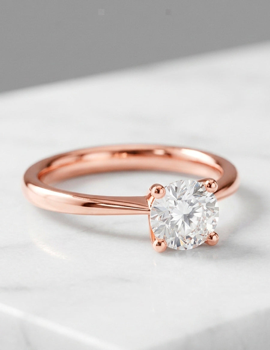 Anillo de Compromiso - solitario - AMORE26-RD-CZ