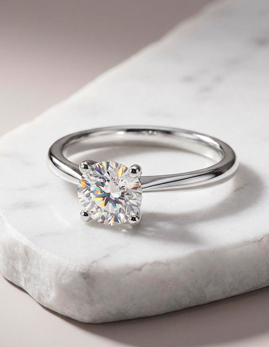 Anillo de compromiso - solitario - AMORE26-RD-LG