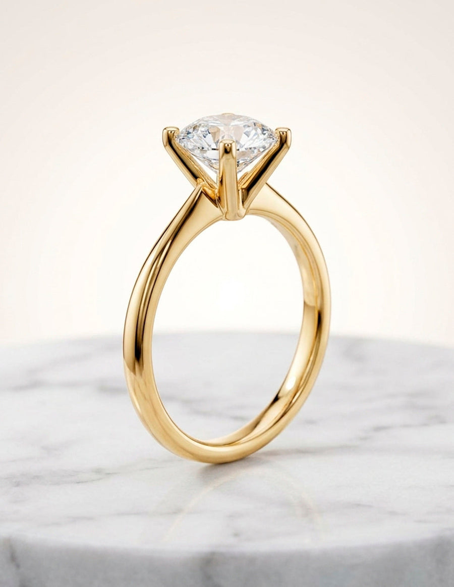 Anillo de Compromiso - solitario - AMORE26-RD-CZ