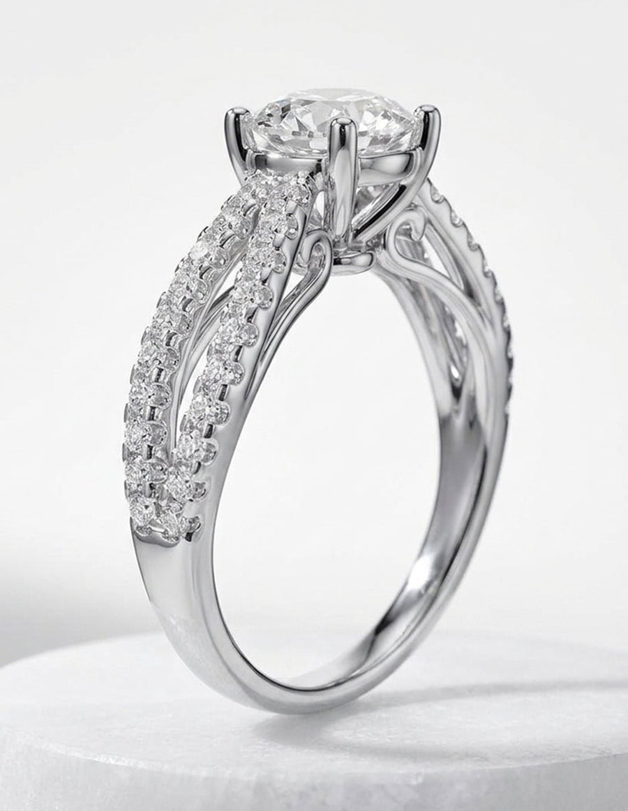 Montura para personalizar - piedras laterales - AMORE260-RD