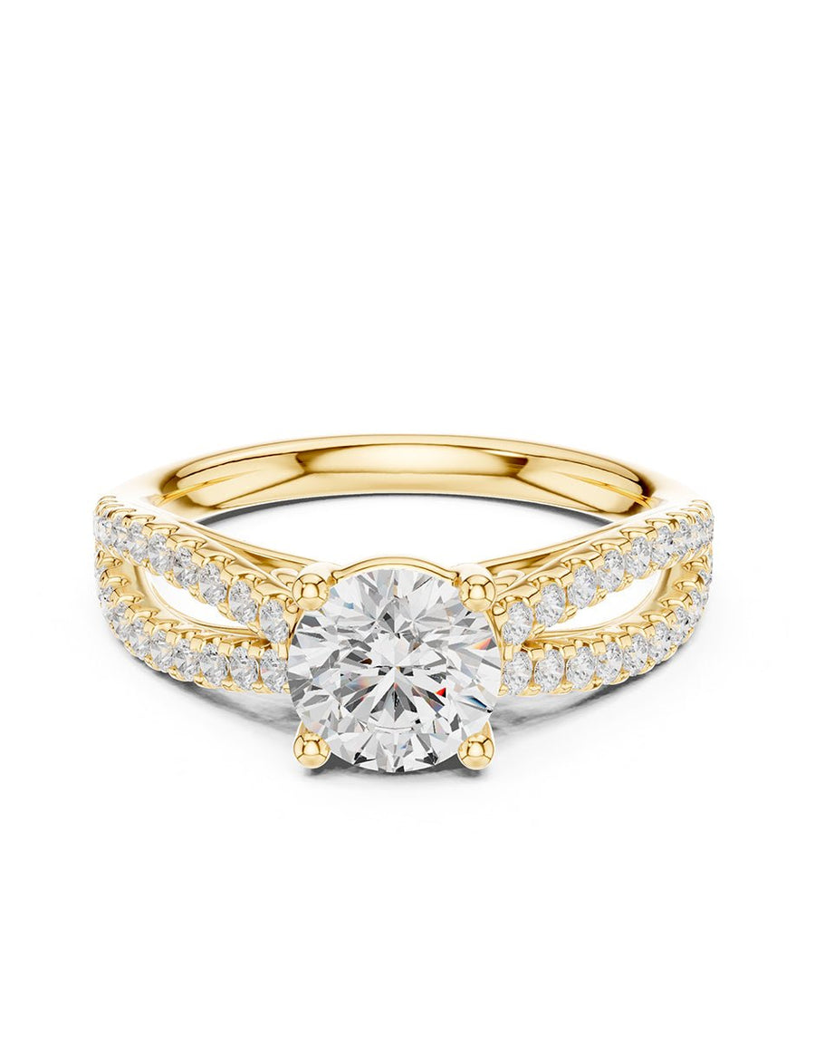 Anillo de compromiso - piedras laterales - AMORE260-RD-LG
