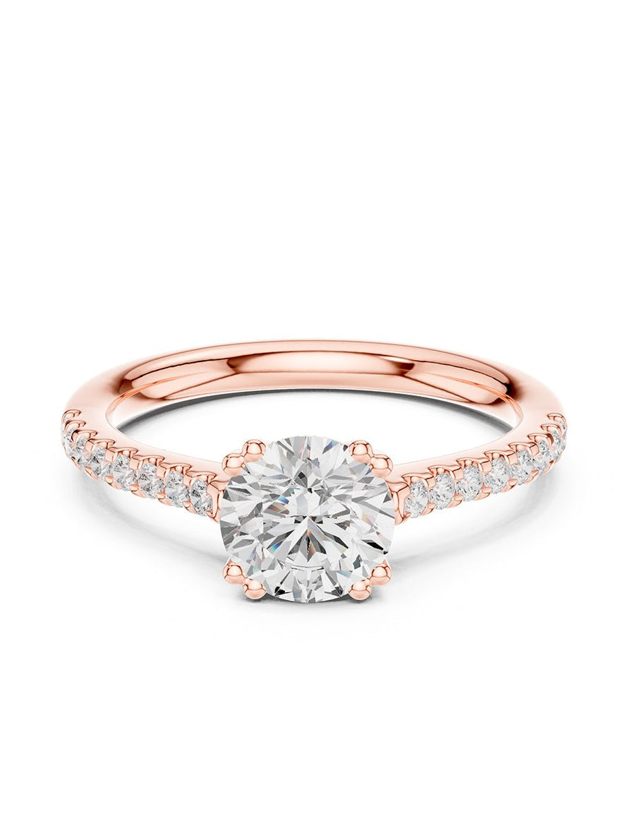 Anillo de compromiso - piedras laterales - AMORE261-RD-LG