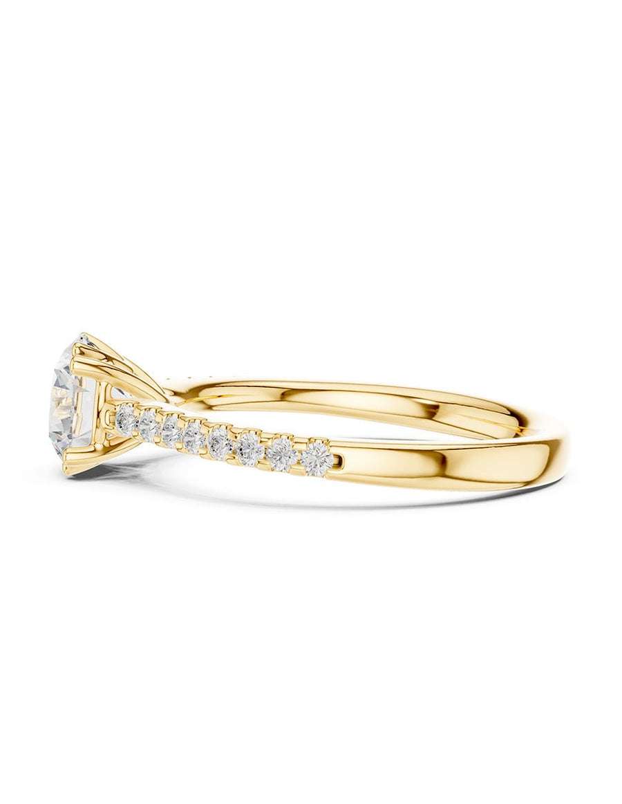 Anillo de compromiso - piedras laterales - AMORE261-RD-LG
