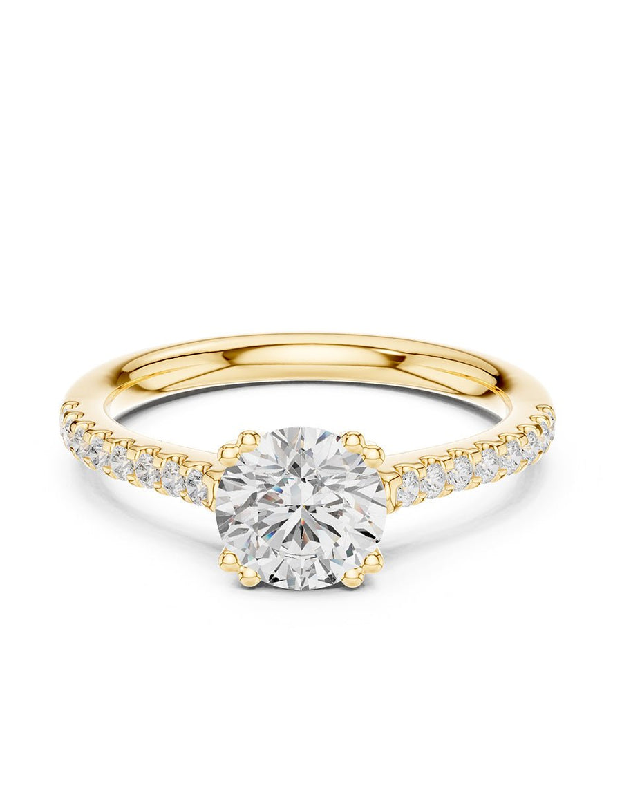 Anillo de compromiso - piedras laterales - AMORE261-RD-LG