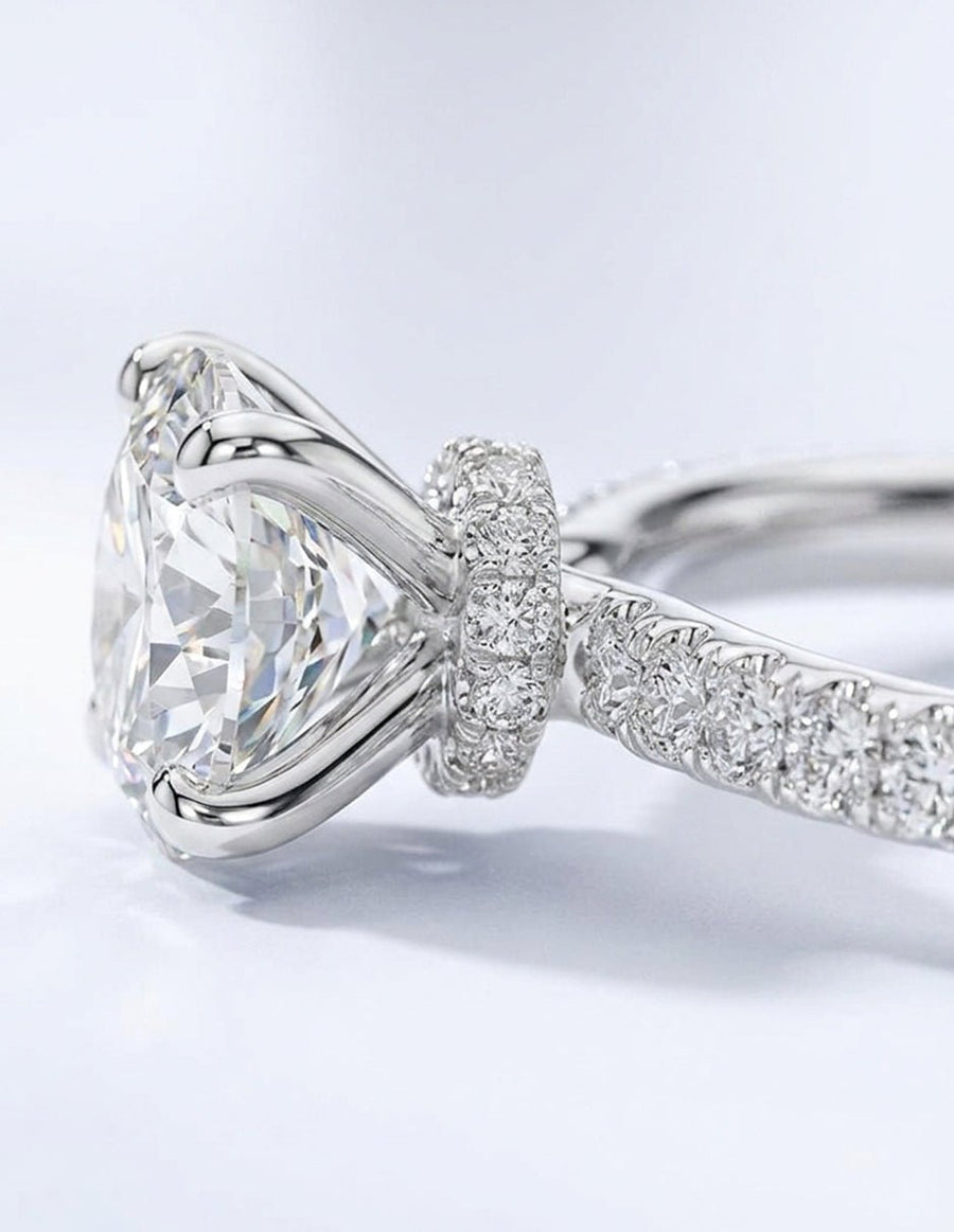 Anillo de compromiso - piedras laterales - AMORE262-RD-LG