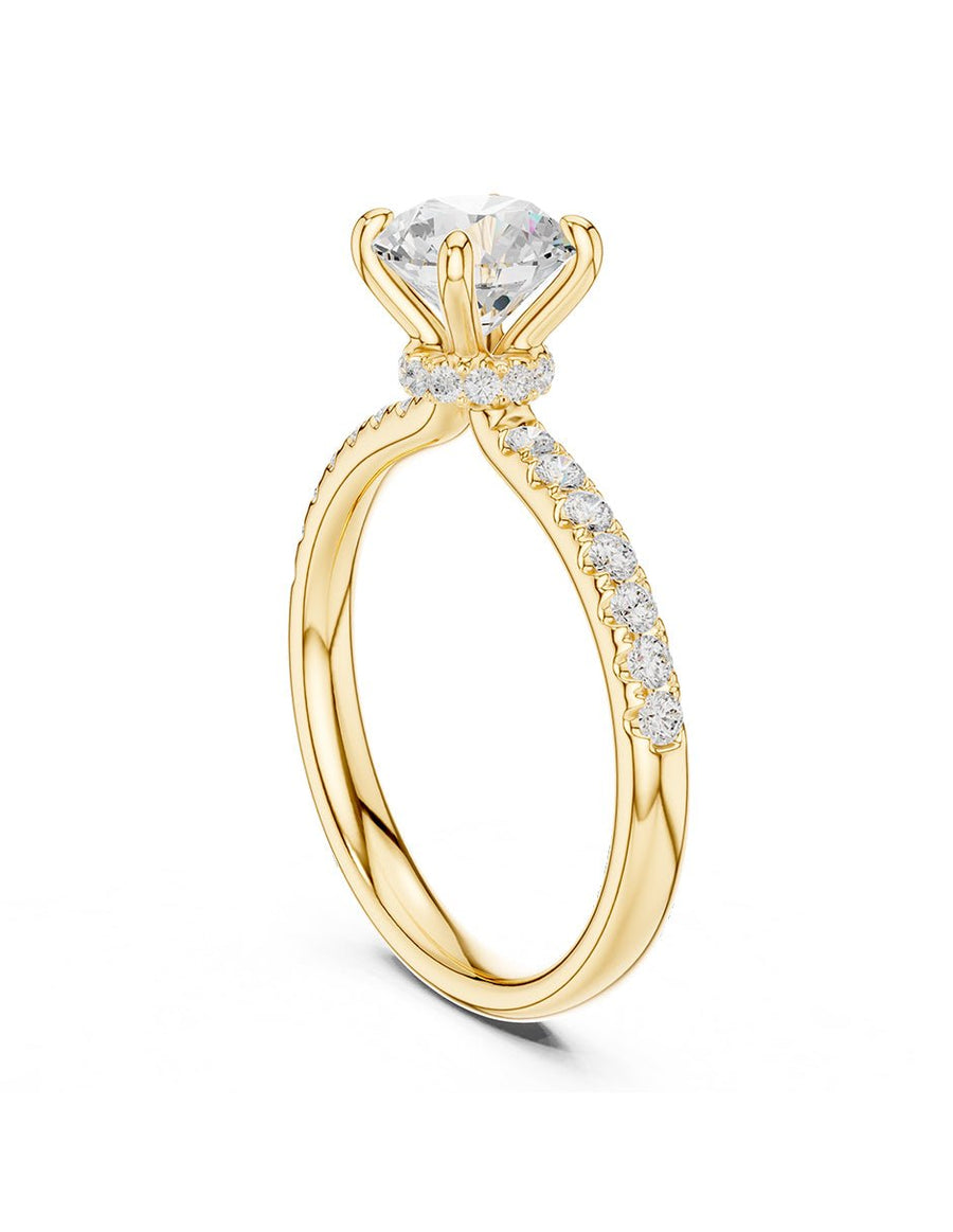 Anillo de compromiso - piedras laterales - AMORE262-RD-LG