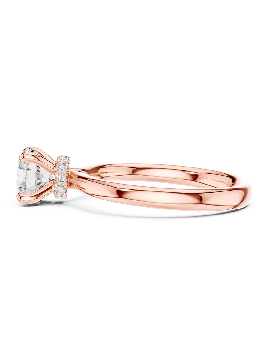 Anillo de compromiso - piedras laterales - AMORE263-RD-LG