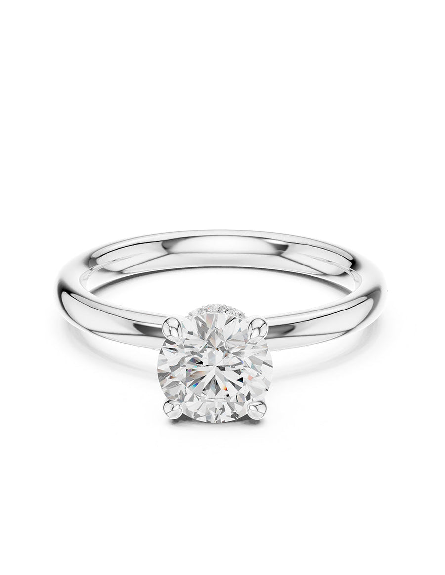 Anillo de compromiso - piedras laterales - AMORE263-RD-LG