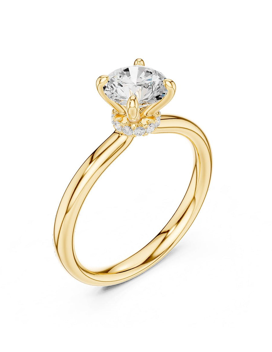 Anillo de compromiso - piedras laterales - AMORE263-RD-LG