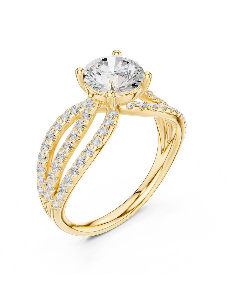 Anillo de compromiso - piedras laterales - AMORE267-RD-LG