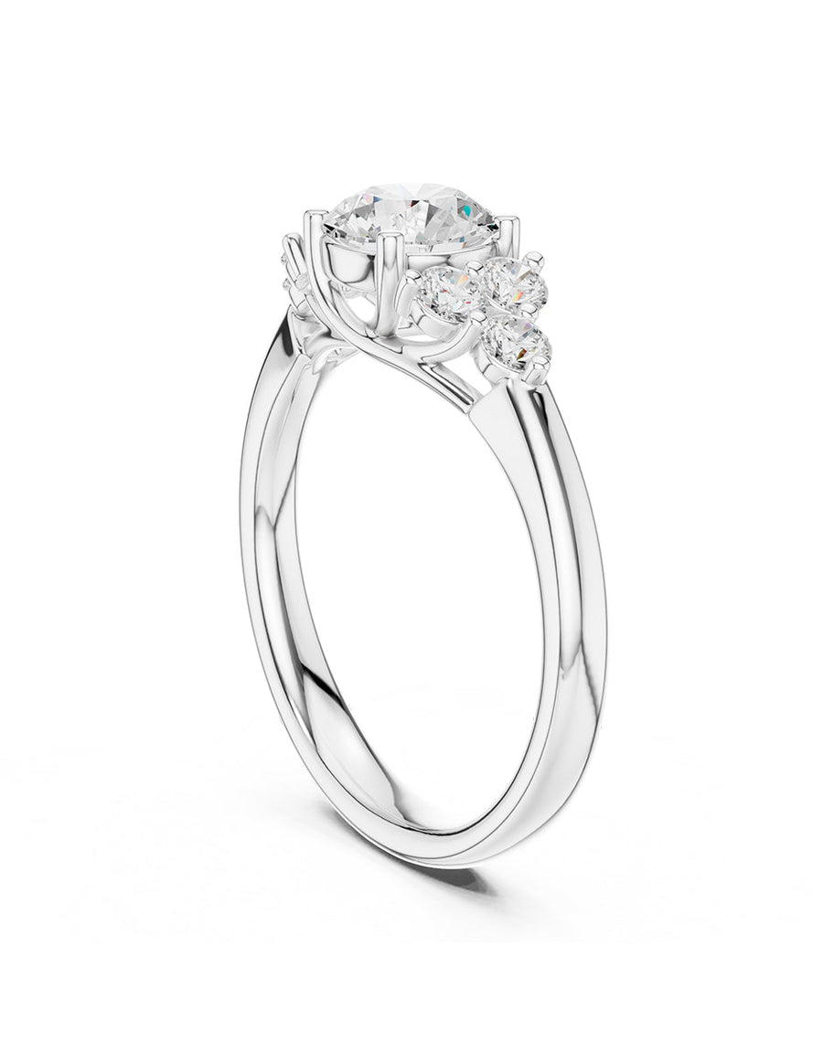 Anillo de compromiso - piedras laterales - AMORE268-RD-LG