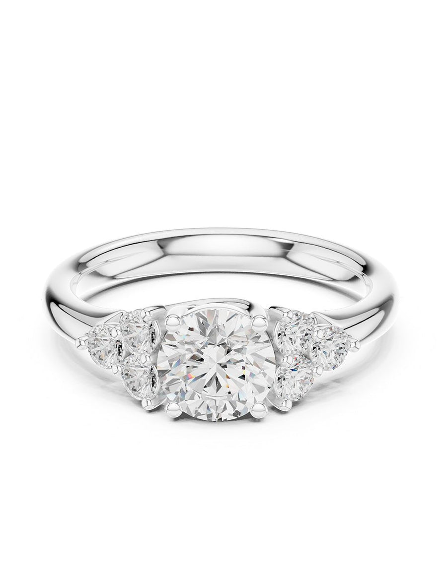 Anillo de compromiso - piedras laterales - AMORE268-RD-LG