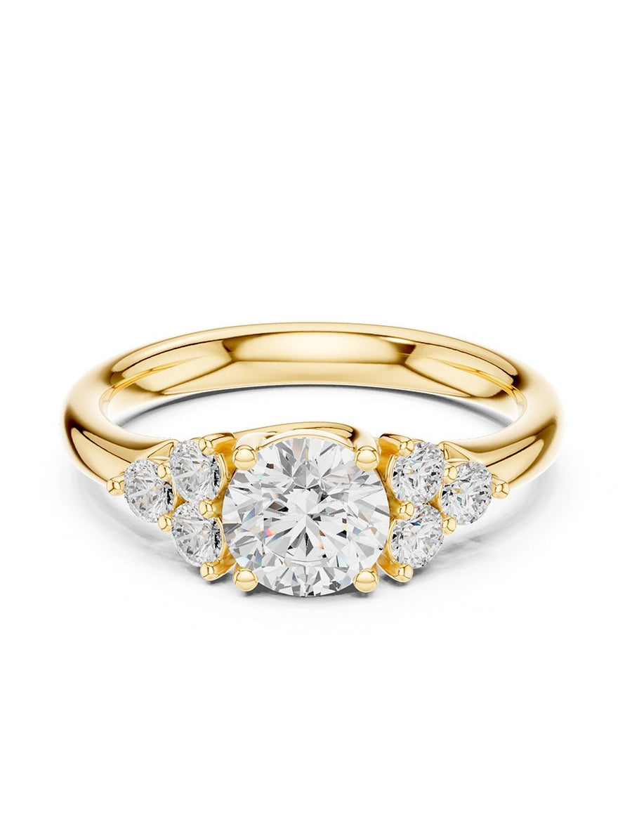 Anillo de compromiso - piedras laterales - AMORE268-RD-LG