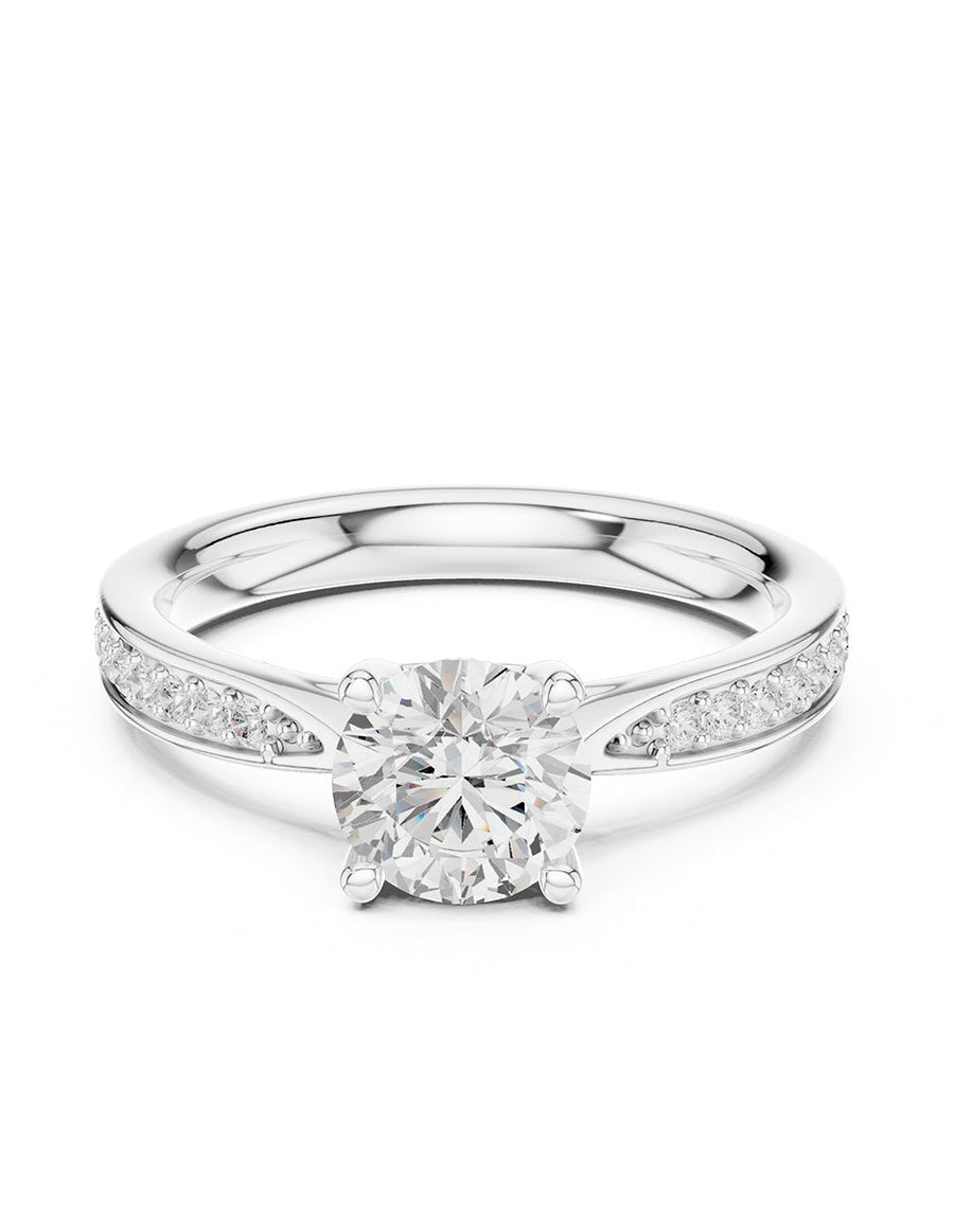 Anillo de compromiso - piedras laterales - AMORE269-RD-LG