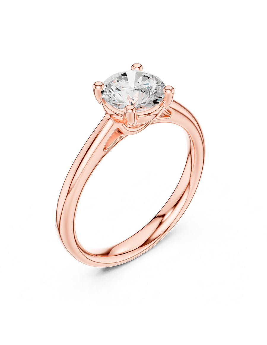 Anillo de Compromiso - solitario - AMORE27-RD-CZ