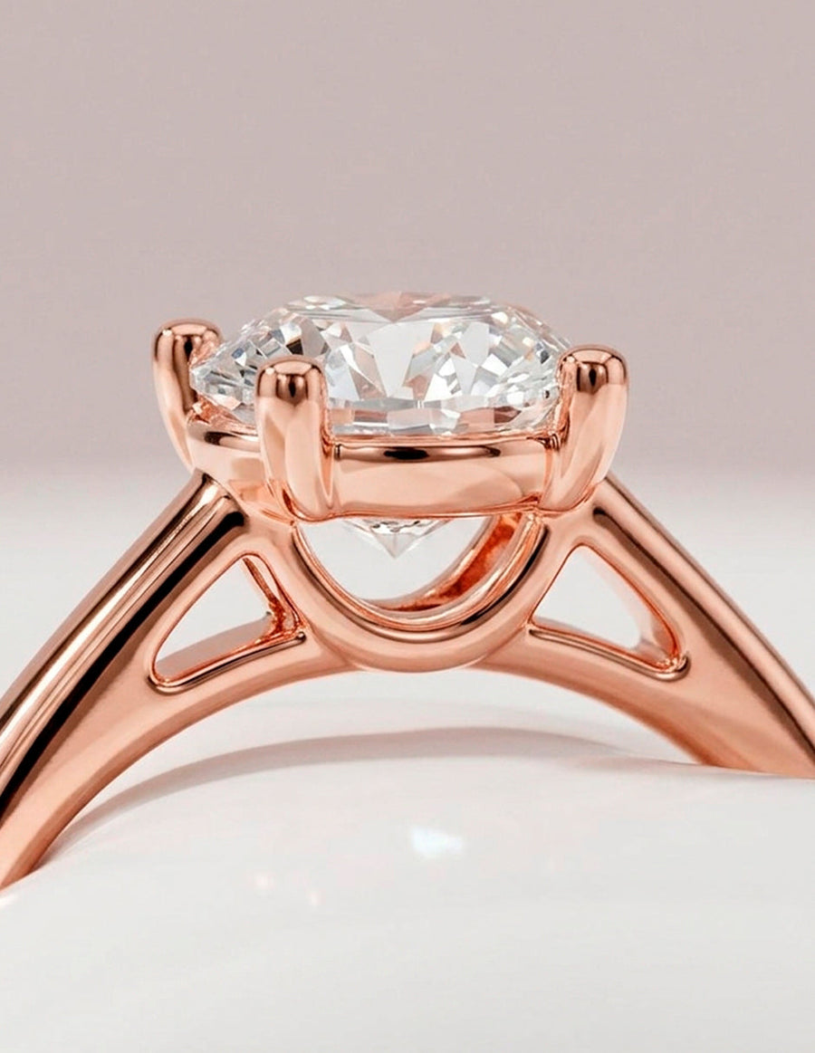 Anillo de Compromiso - solitario - AMORE27-RD-CZ