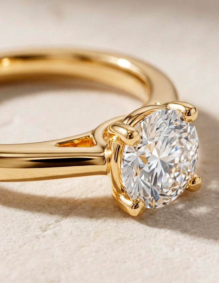 Anillo de Compromiso - solitario - AMORE27-RD-CZ
