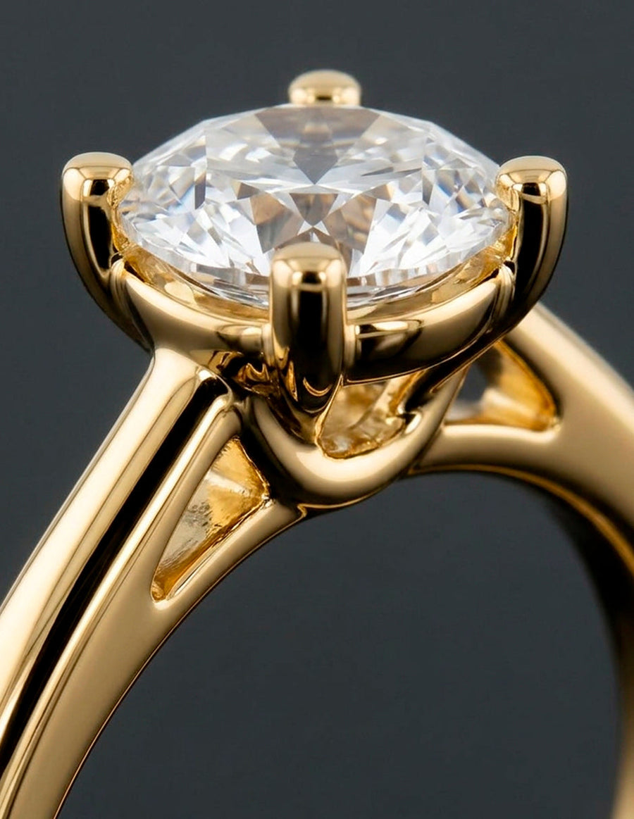 Anillo de Compromiso - solitario - AMORE27-RD-CZ