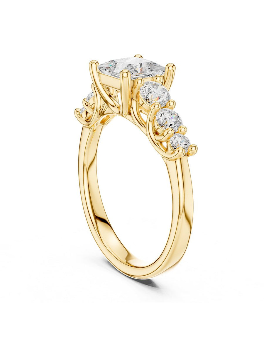 Anillo de compromiso - piedras laterales - AMORE272-PR-LG