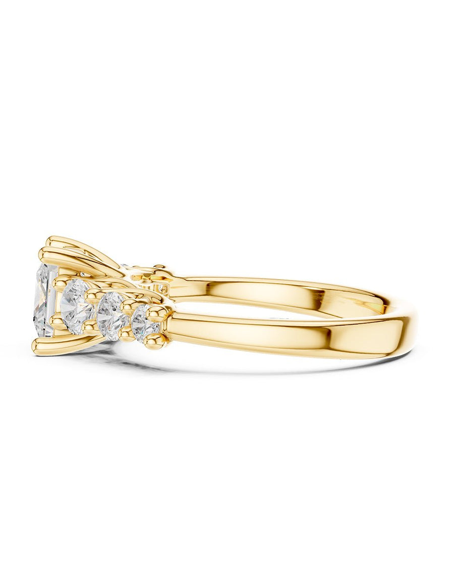 Anillo de compromiso - piedras laterales - AMORE272-PR-LG