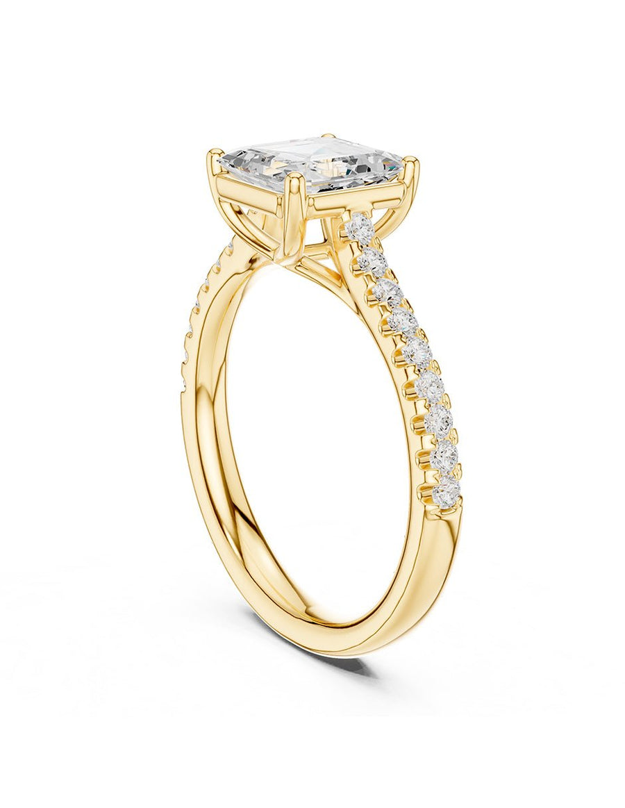 Anillo de compromiso - piedras laterales - AMORE275-AS-LG