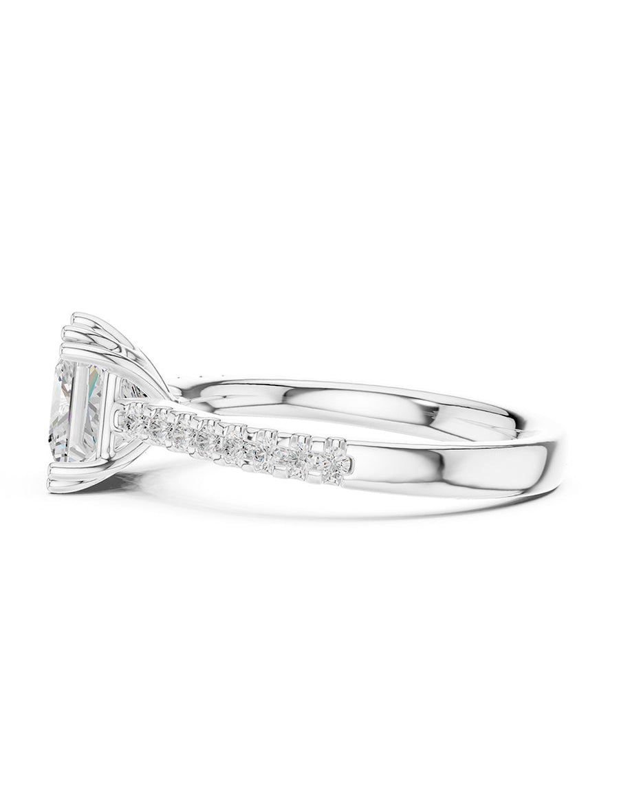 Anillo de compromiso - piedras laterales - AMORE277-PR-LG
