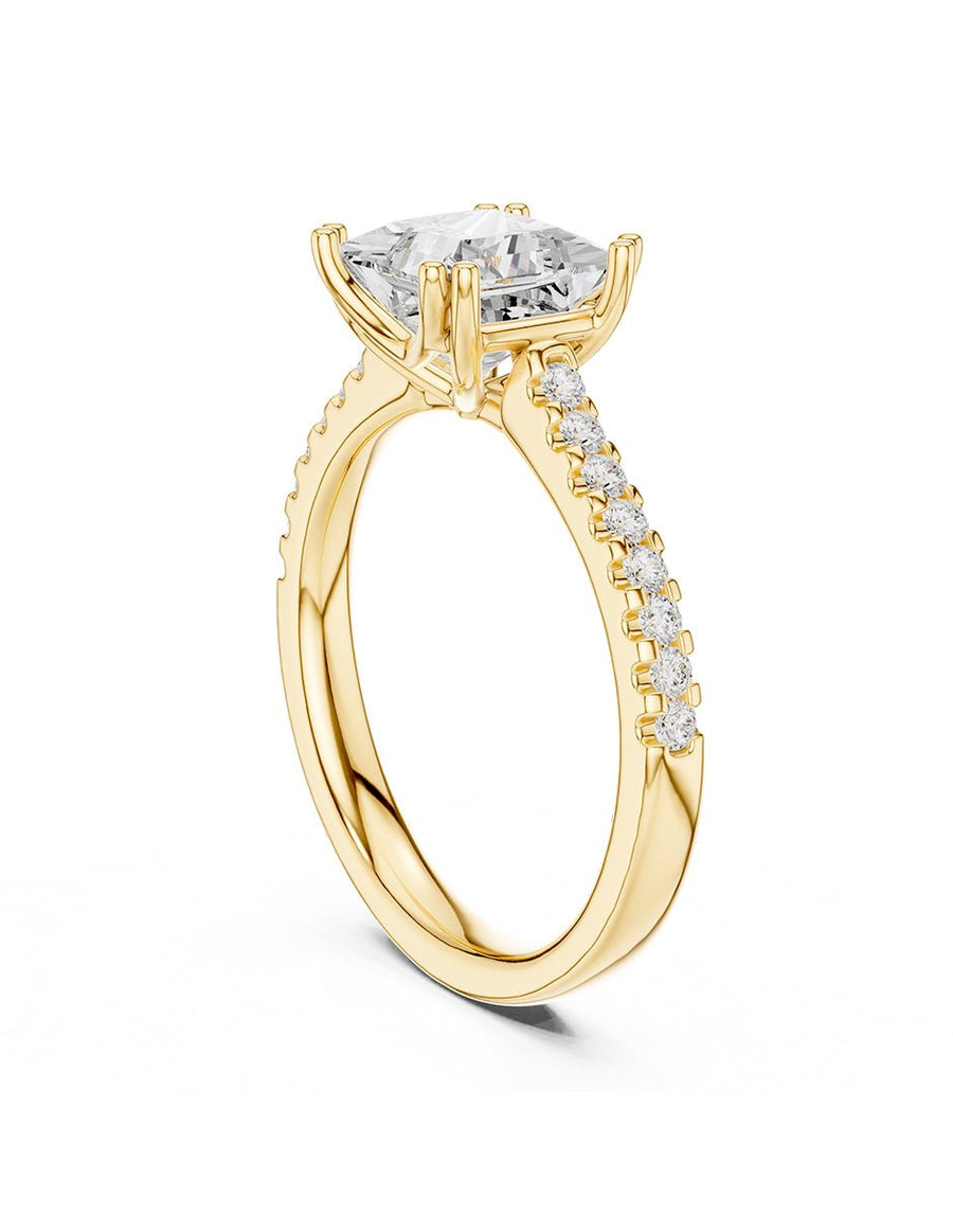 Anillo de compromiso - piedras laterales - AMORE277-PR-LG