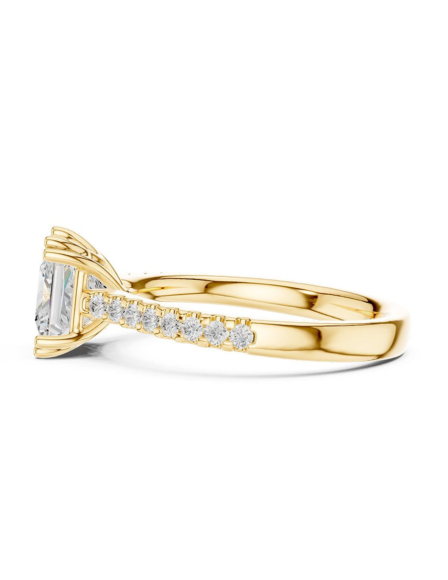 Anillo de compromiso - piedras laterales - AMORE277-PR-LG