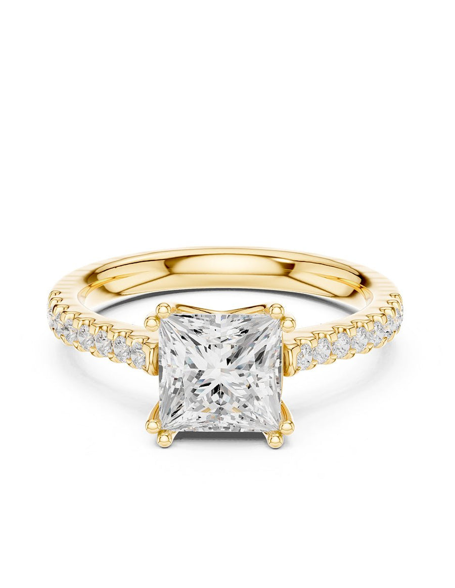Anillo de compromiso - piedras laterales - AMORE277-PR-LG