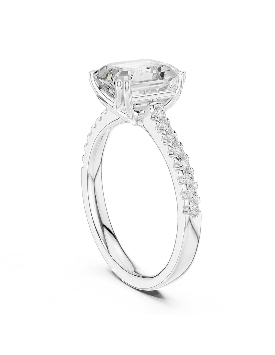 Anillo de compromiso - piedras laterales - AMORE277-RA-LG
