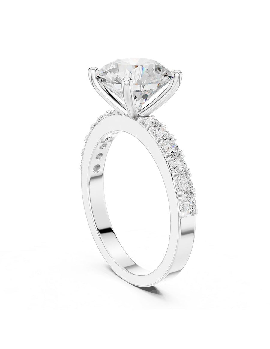 Anillo de compromiso - piedras laterales - AMORE278-RD-LG