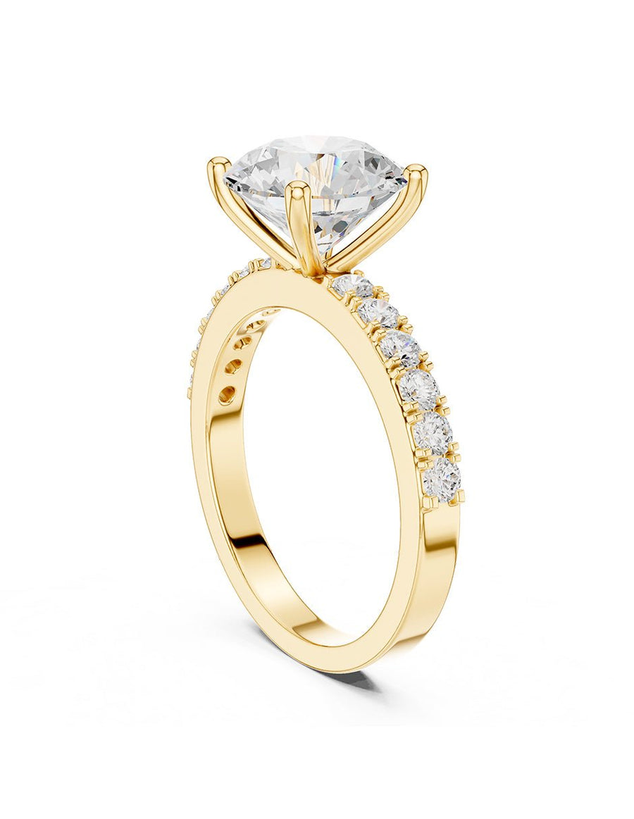 Anillo de compromiso - piedras laterales - AMORE278-RD-LG