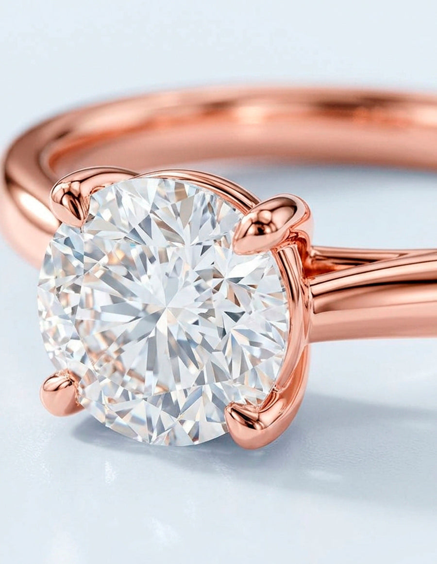 Anillo de Compromiso - solitario - AMORE28-RD-CZ