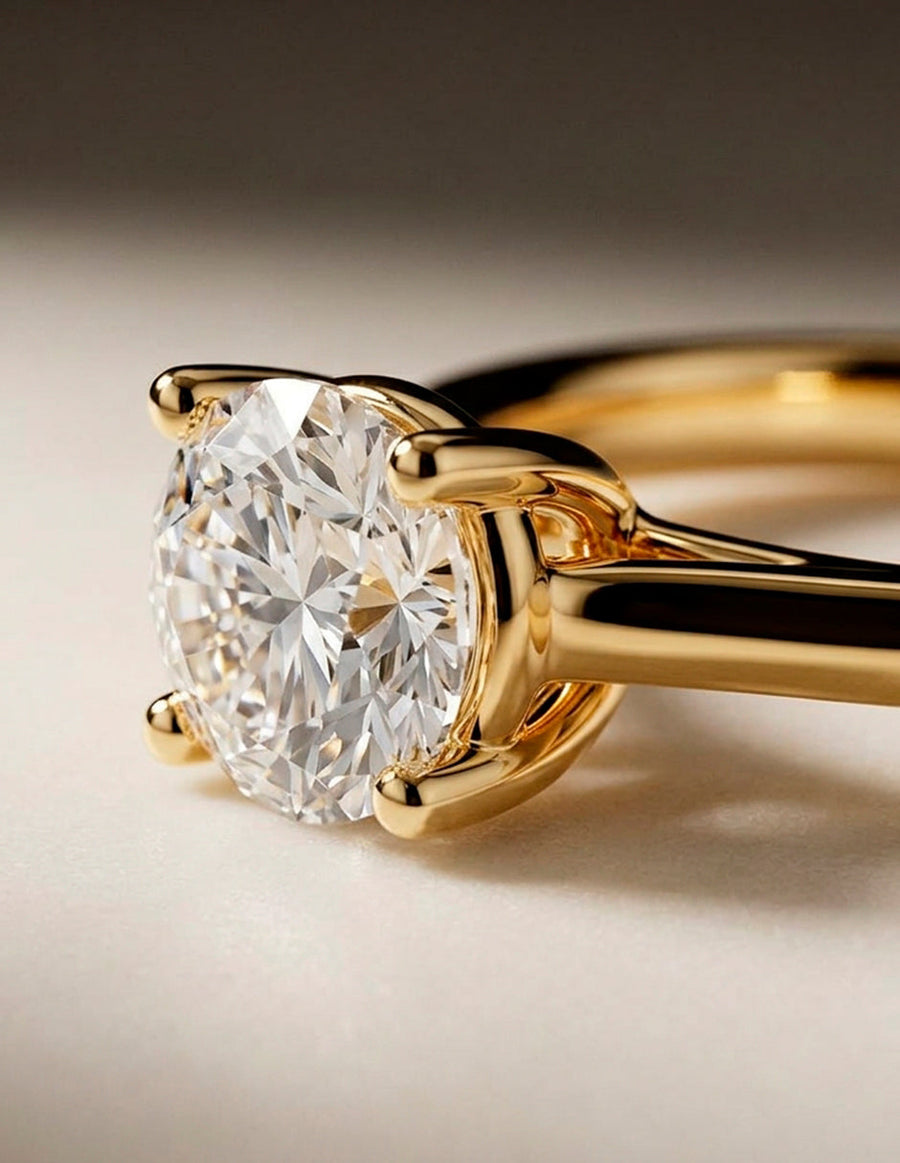 Anillo de Compromiso - solitario - AMORE28-RD-CZ