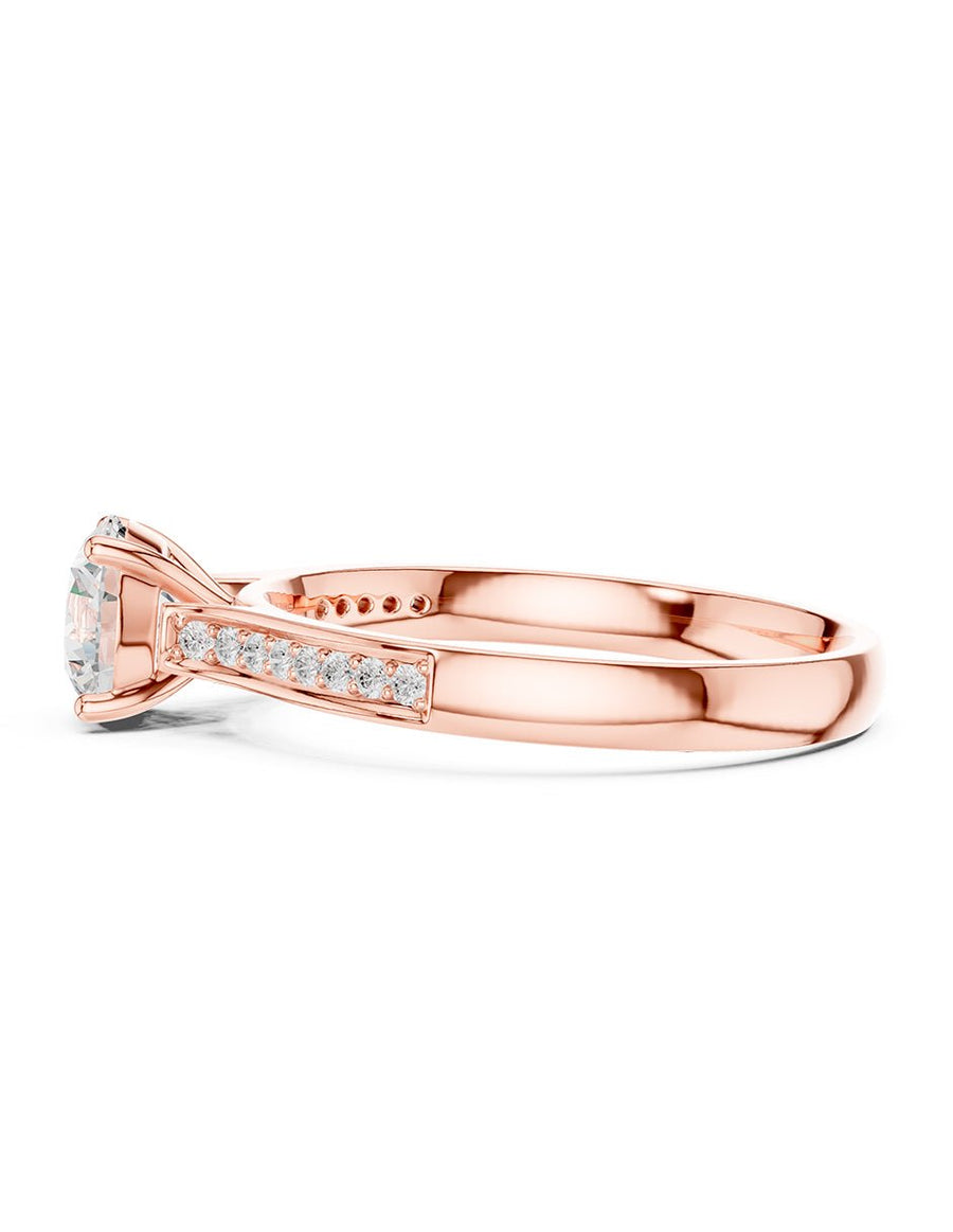 Anillo de compromiso - piedras laterales - AMORE280-RD-LG
