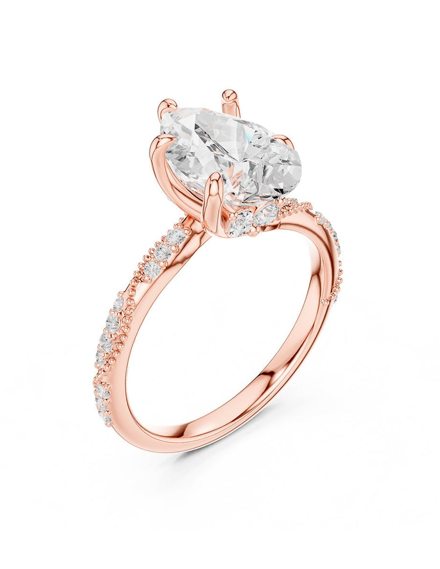 Anillo de compromiso - piedras laterales - AMORE282-PE-LG