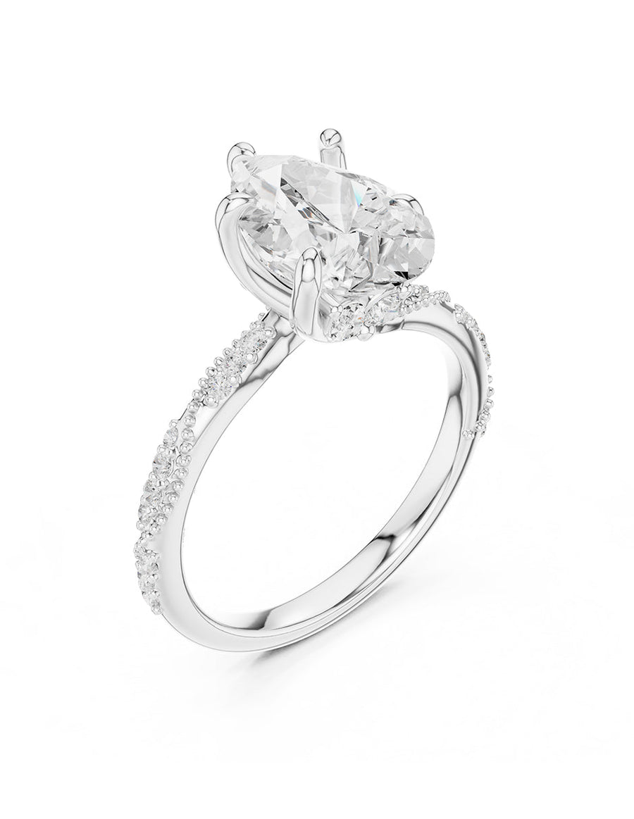 Anillo de compromiso - piedras laterales - AMORE282-PE-LG