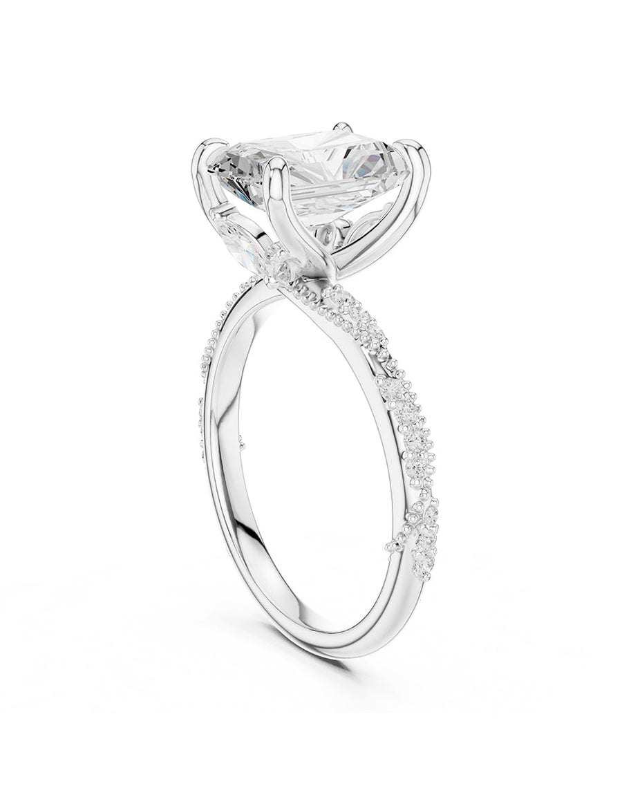 Anillo de compromiso - piedras laterales - AMORE282-RA-LG