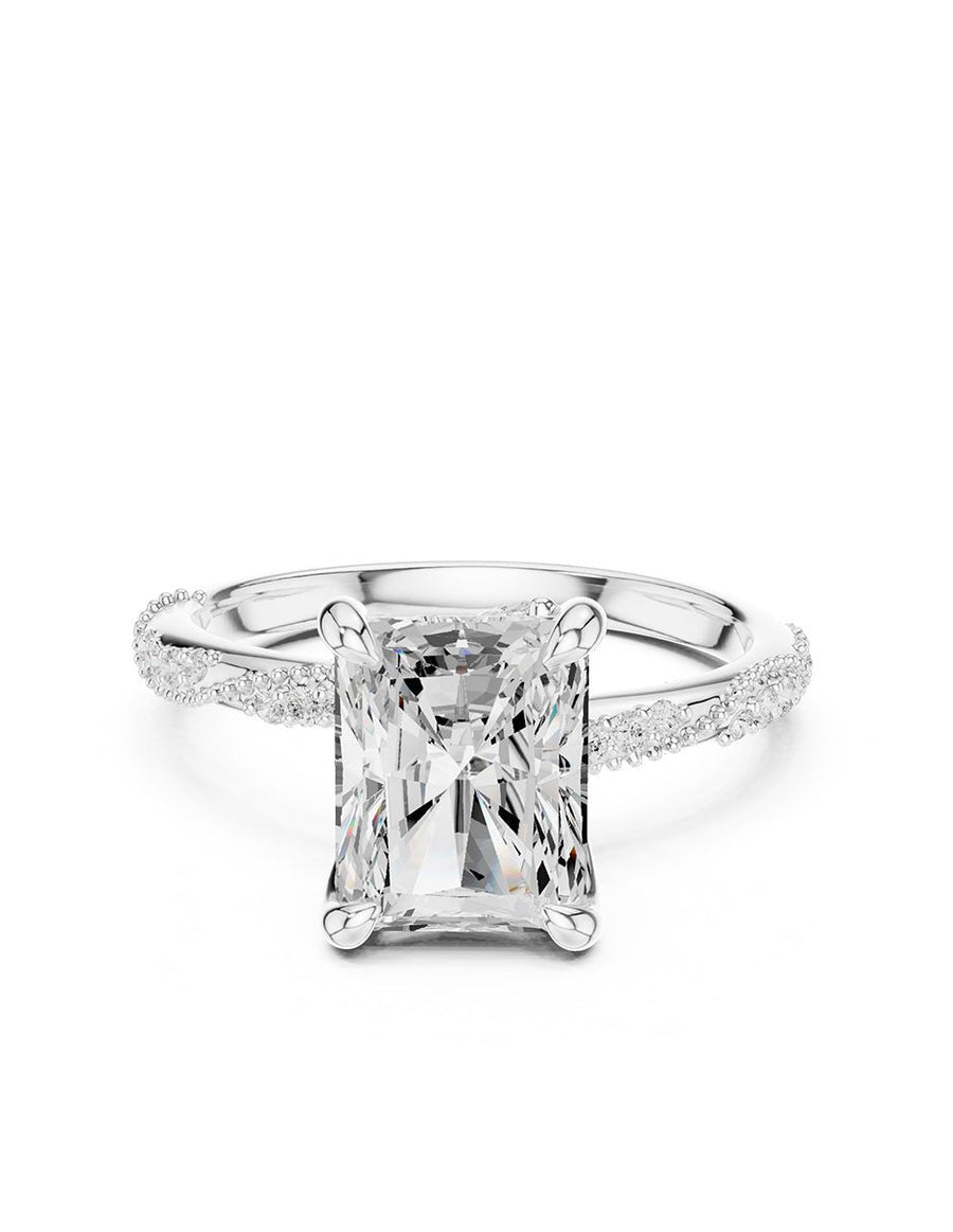 Anillo de compromiso - piedras laterales - AMORE282-RA-LG