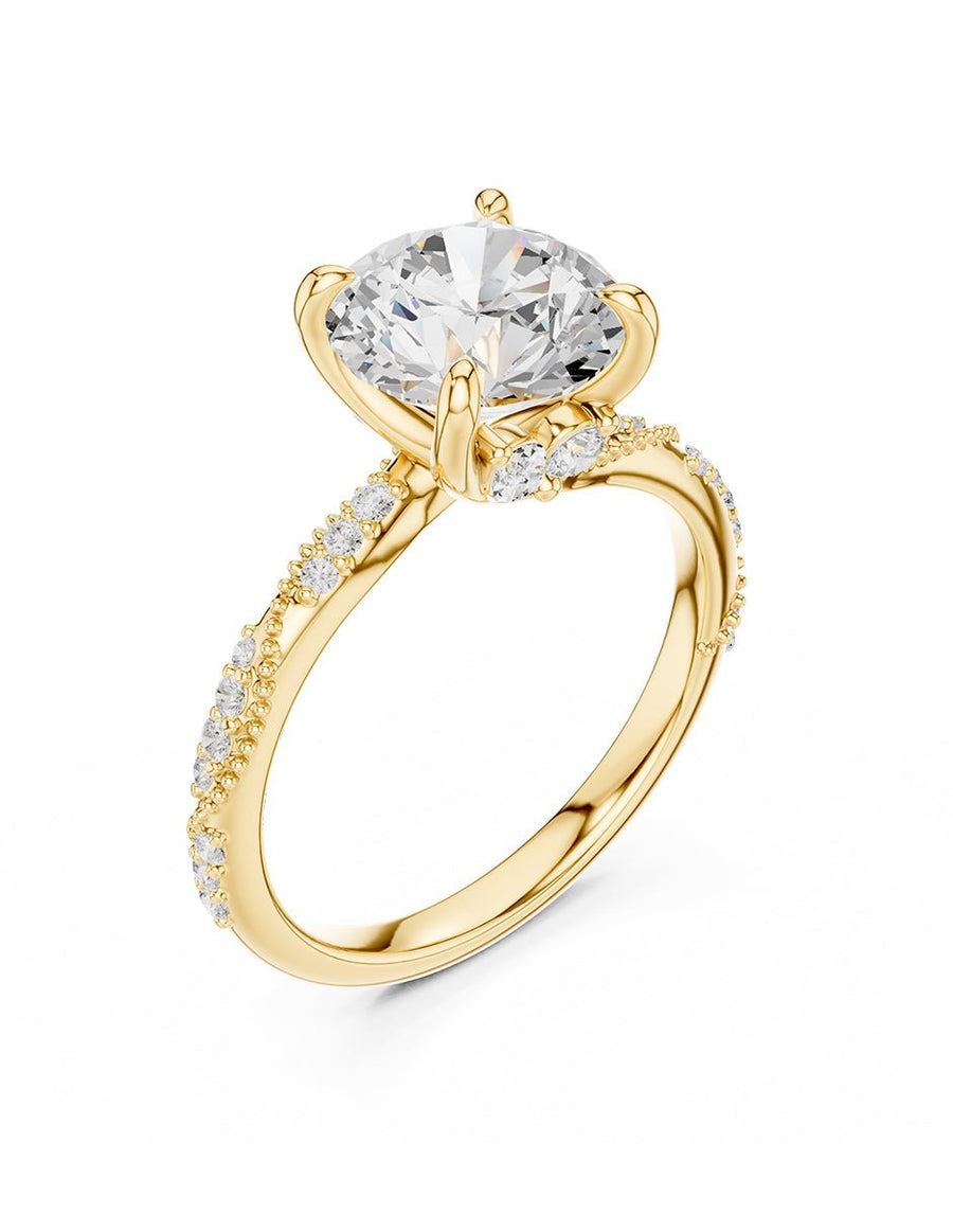 Anillo de compromiso - piedras laterales - AMORE282-RD-LG