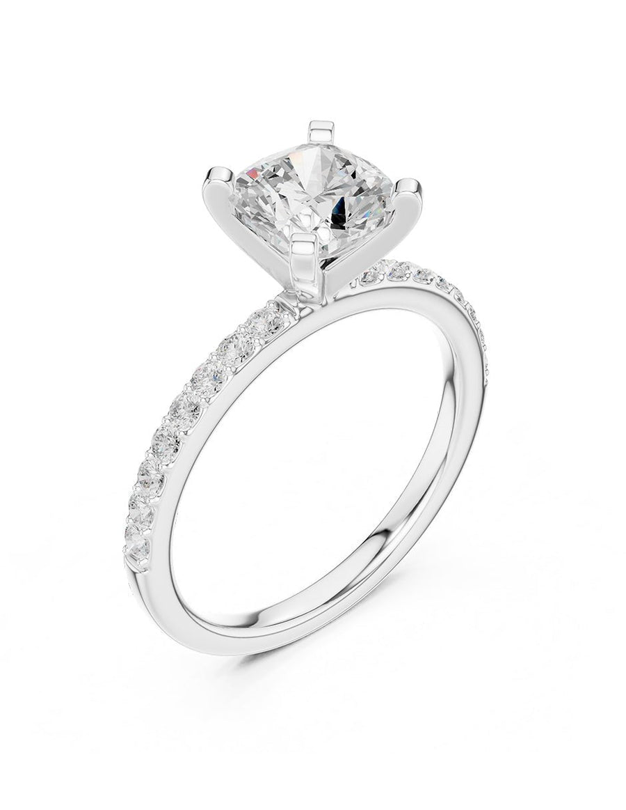 Anillo de compromiso - piedras laterales - AMORE283-CU-LG