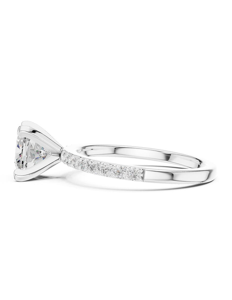 Anillo de compromiso - piedras laterales - AMORE283-CU-LG