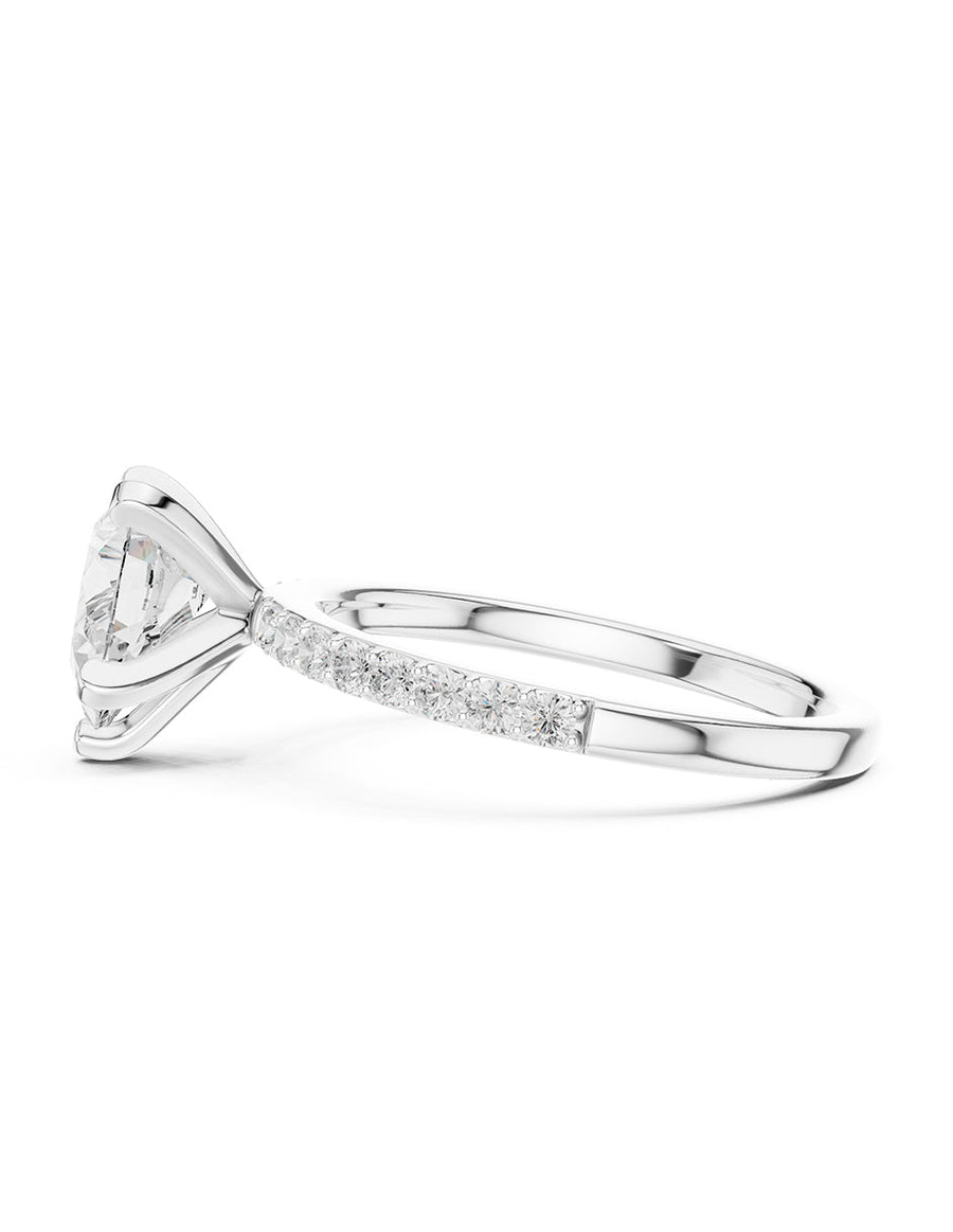Anillo de compromiso - piedras laterales - AMORE283-PE-LG