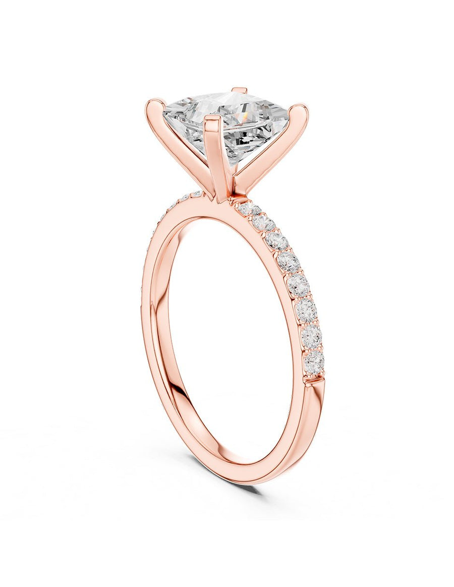 Anillo de compromiso - piedras laterales - AMORE283-PR-LG