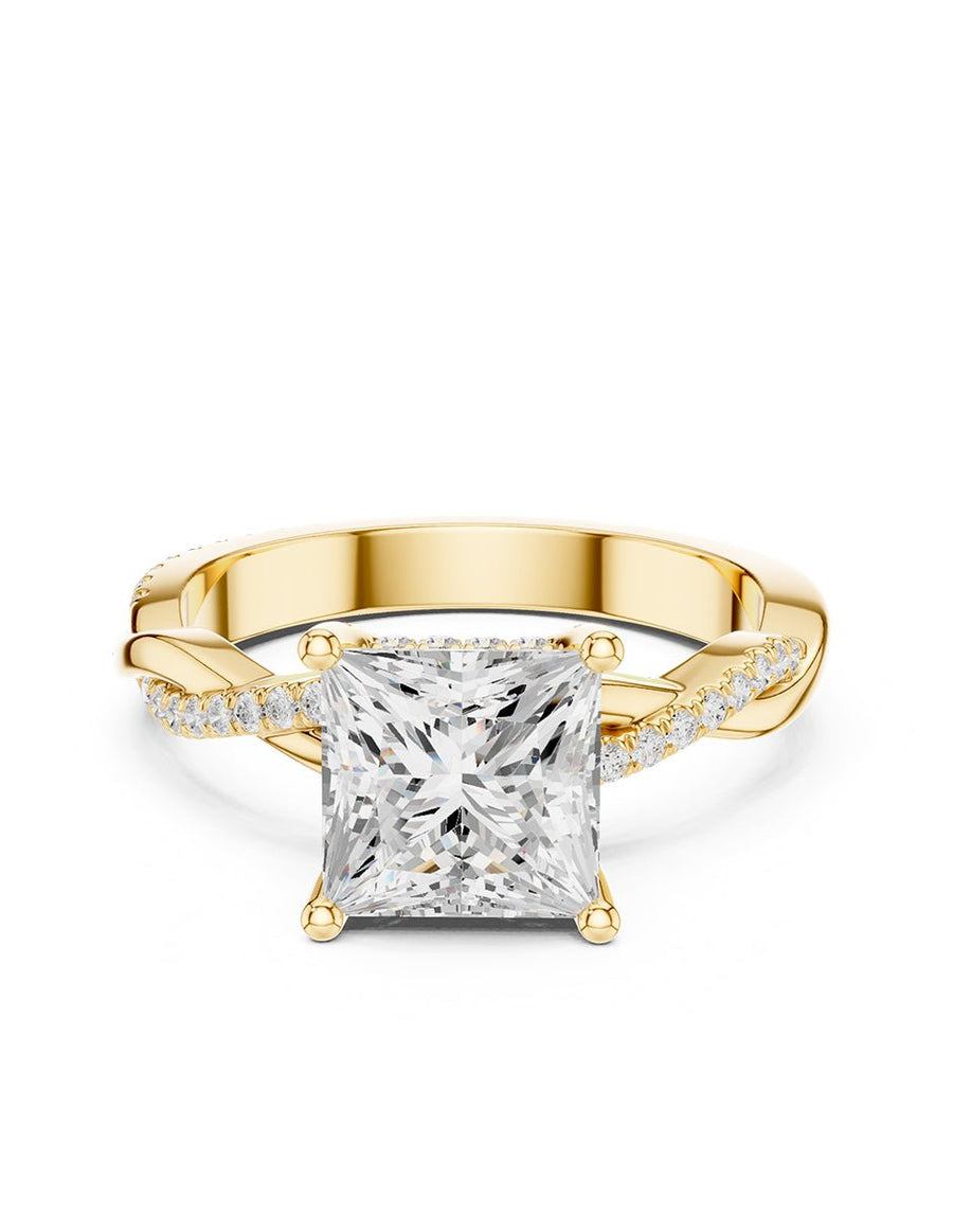 Anillo de compromiso - piedras laterales - AMORE286-PR-LG