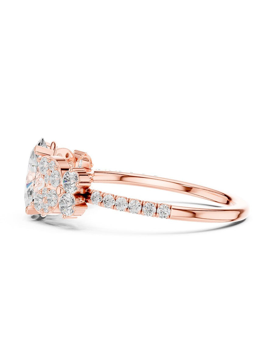 Anillo de compromiso - piedras laterales - AMORE287-OV-LG