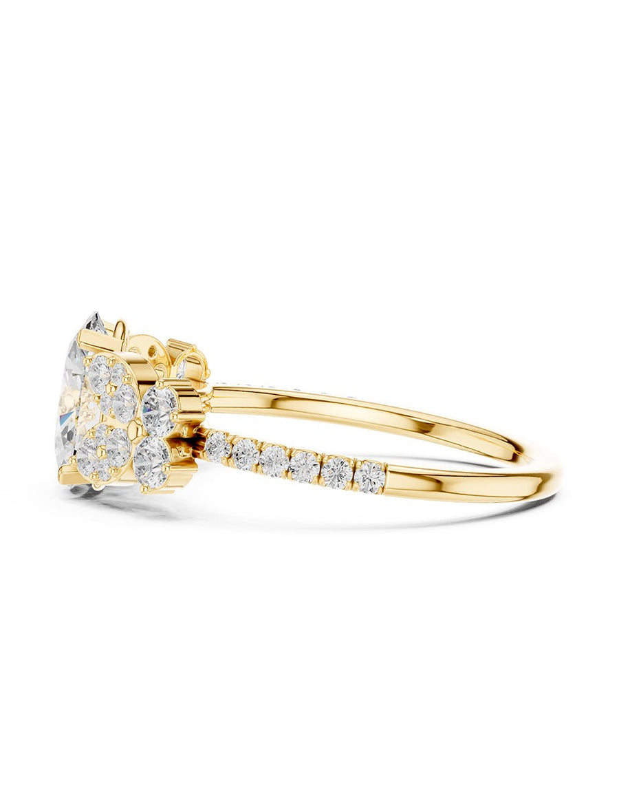 Anillo de compromiso - piedras laterales - AMORE287-OV-LG